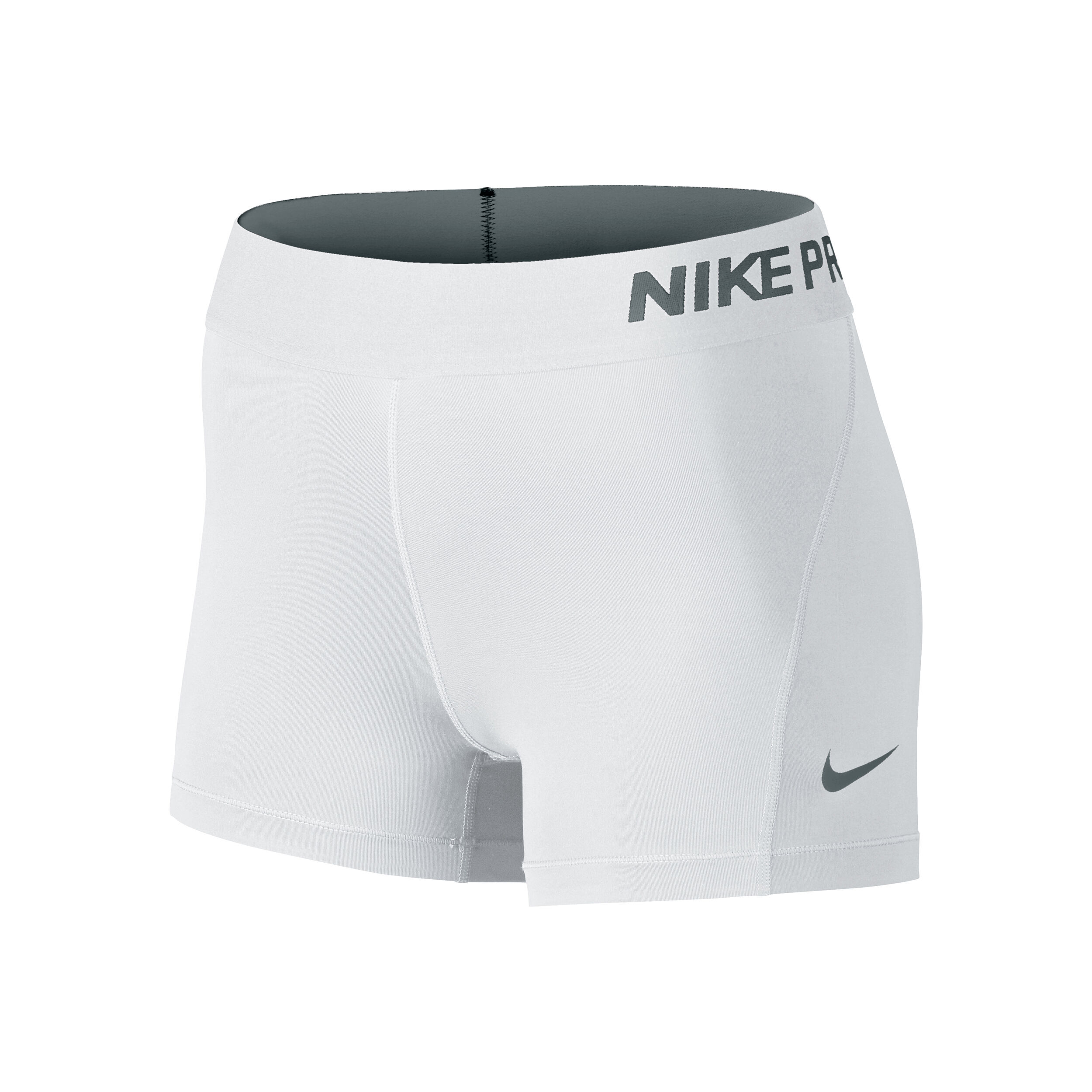 nike pro shorts women white