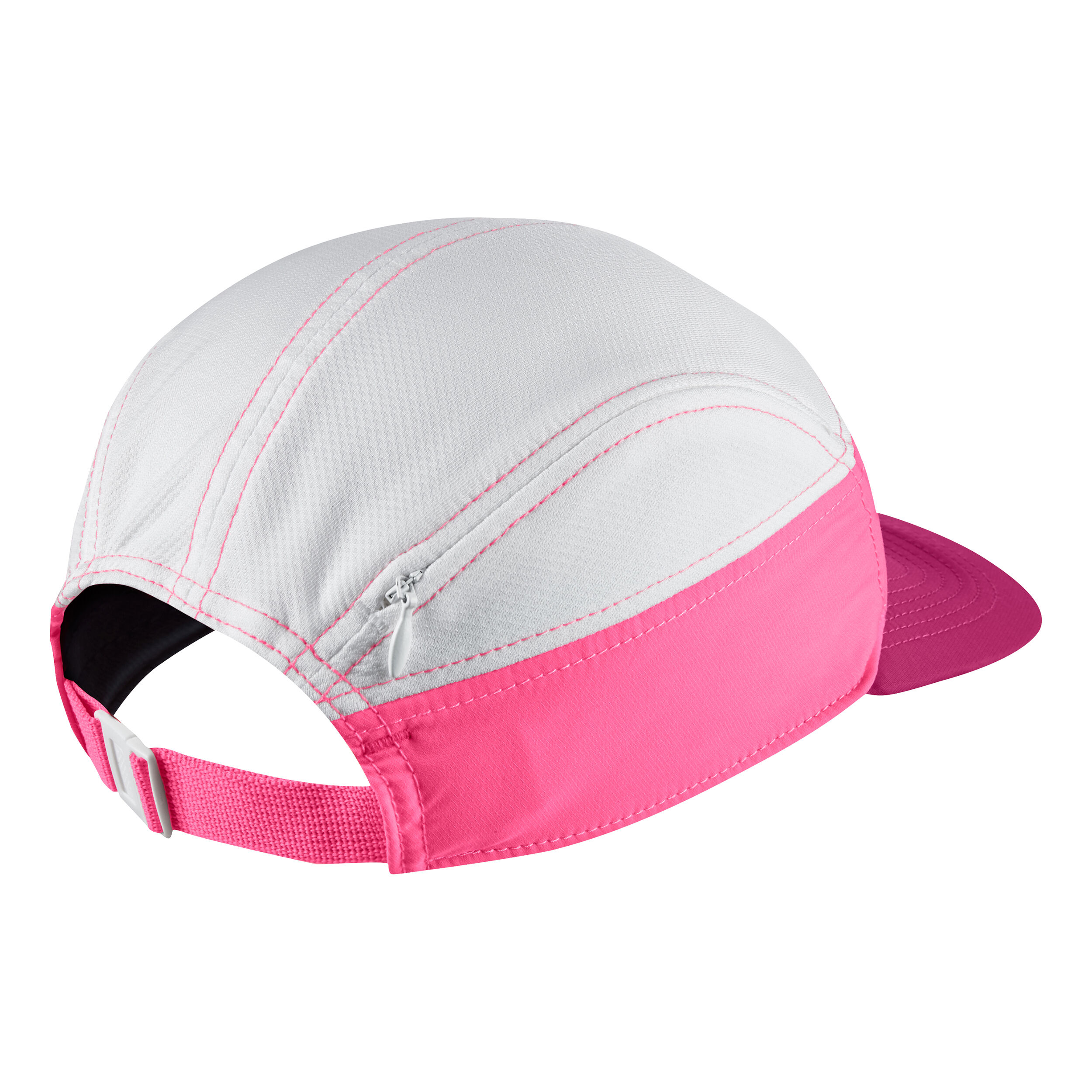 white and pink nike hat